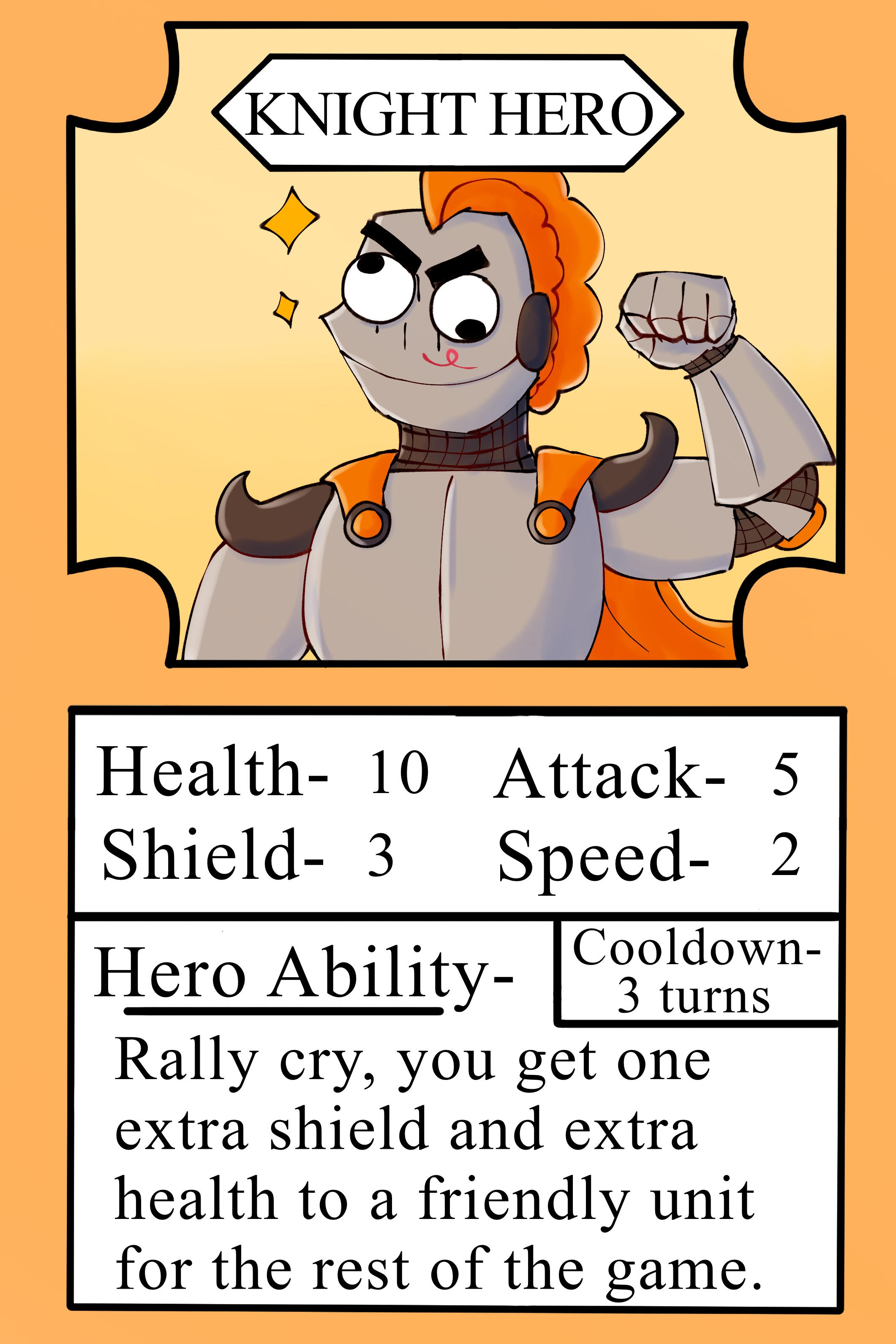 The knight hero card from Mystic Mana Mania